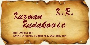 Kuzman Rudaković vizit kartica